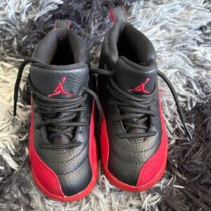Jordan Kids Black and Red Sneakers